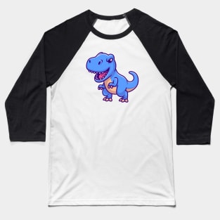 Cute Blue Tyrannosaurus Rex Baseball T-Shirt